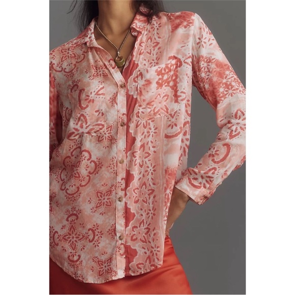 Anthropologie The Romy Relaxed Buttondown Shirt by Pilcro - Picture 2 of 8